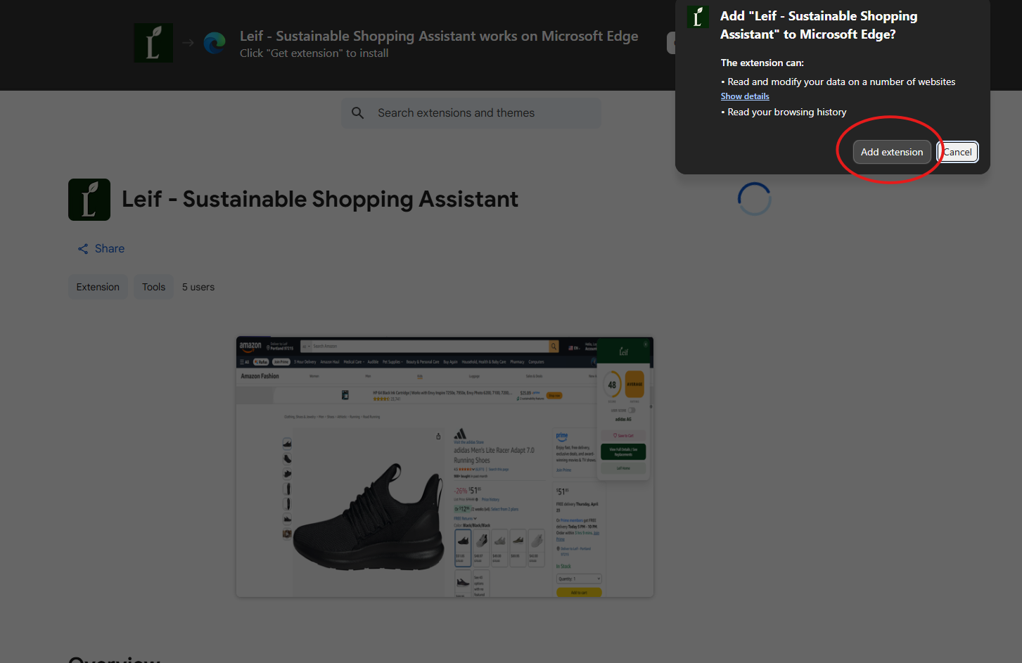 Approve permissions dialog
